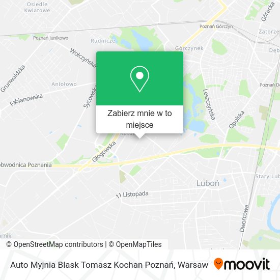 Mapa Auto Myjnia Blask Tomasz Kochan Poznań