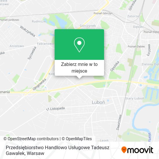 Mapa Przedsiębiorstwo Handlowo Usługowe Tadeusz Gawałek