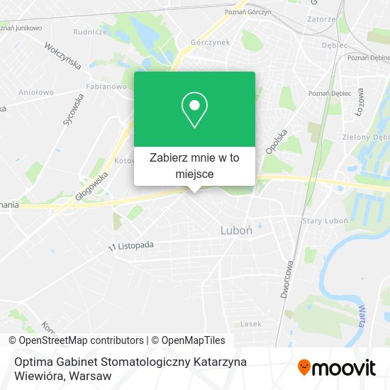 Mapa Optima Gabinet Stomatologiczny Katarzyna Wiewióra