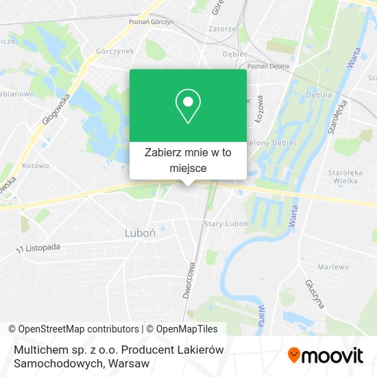 Mapa Multichem sp. z o.o. Producent Lakierów Samochodowych