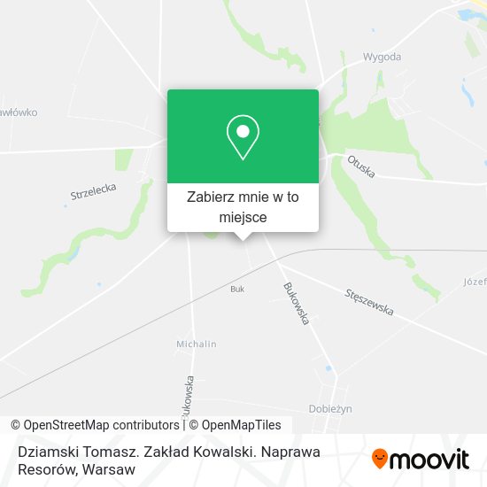 Mapa Dziamski Tomasz. Zakład Kowalski. Naprawa Resorów