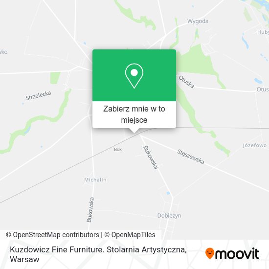 Mapa Kuzdowicz Fine Furniture. Stolarnia Artystyczna