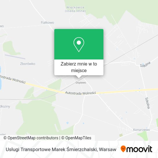 Mapa Usługi Transportowe Marek Śmierzchalski