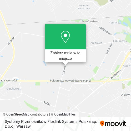 Mapa Systemy Przenośników Flexlink Systems Polska sp. z o.o.