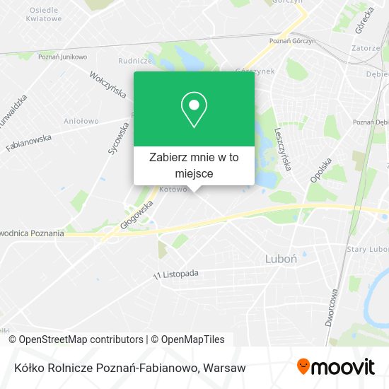 Mapa Kółko Rolnicze Poznań-Fabianowo