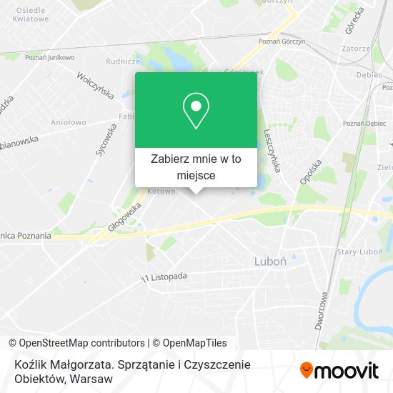 Mapa Koźlik Małgorzata. Sprzątanie i Czyszczenie Obiektów