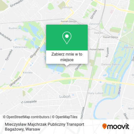 Mapa Mieczysław Majchrzak Publiczny Transport Bagażowy