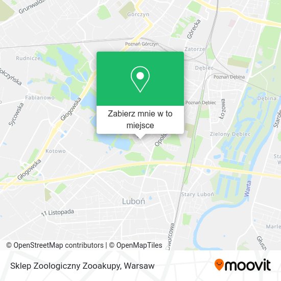 Mapa Sklep Zoologiczny Zooakupy