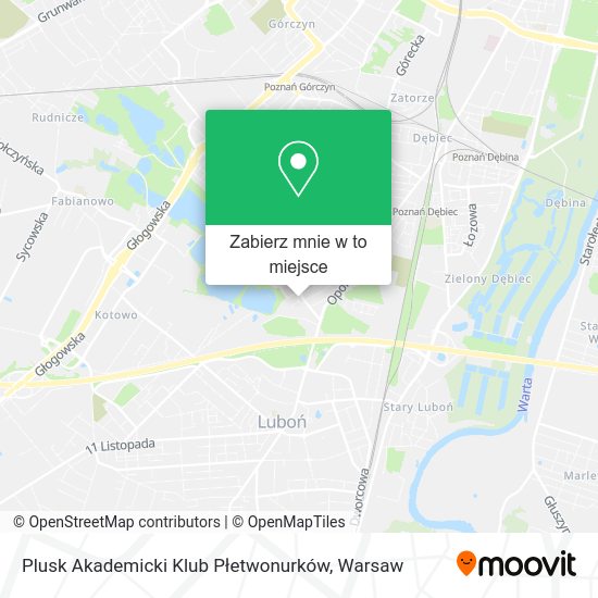 Mapa Plusk Akademicki Klub Płetwonurków