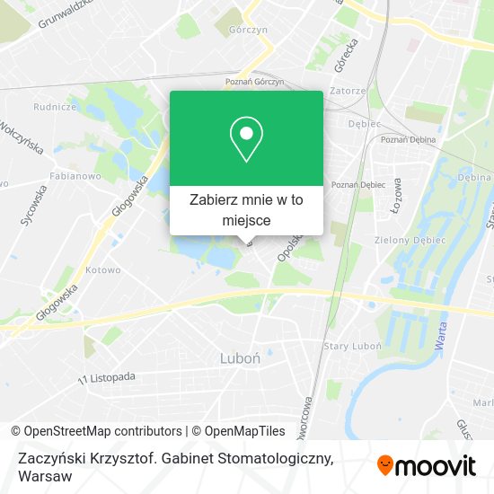 Mapa Zaczyński Krzysztof. Gabinet Stomatologiczny