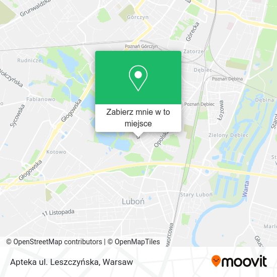 Mapa Apteka ul. Leszczyńska