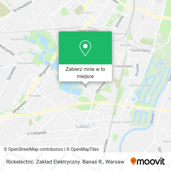 Mapa Rickelectric. Zakład Elektryczny. Banaś R.