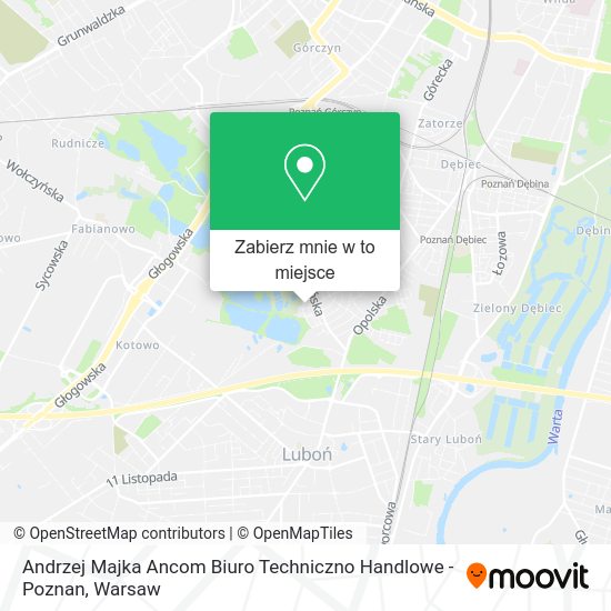 Mapa Andrzej Majka Ancom Biuro Techniczno Handlowe - Poznan