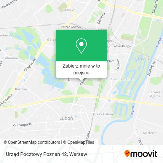 Mapa Urząd Pocztowy Poznań 42