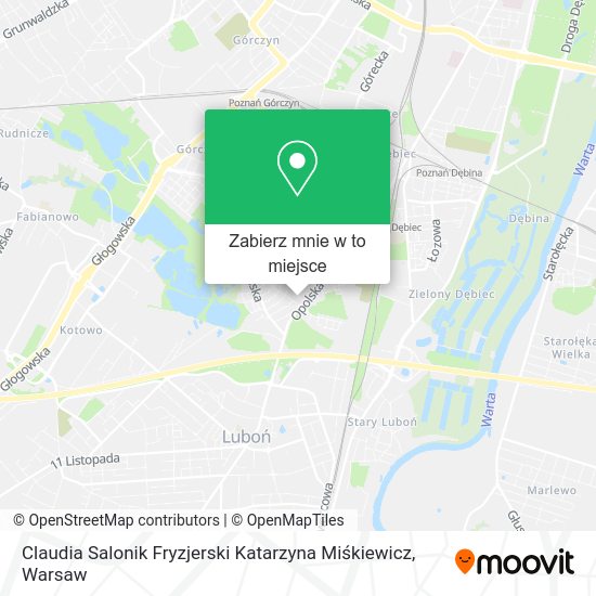 Mapa Claudia Salonik Fryzjerski Katarzyna Miśkiewicz