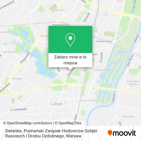 Mapa Sielanka. Poznański Związek Hodowców Gołębi Rasowych i Drobiu Ozdobnego