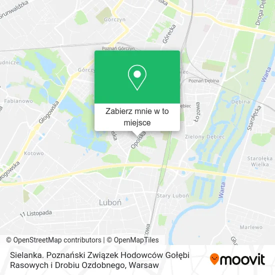 Mapa Sielanka. Poznański Związek Hodowców Gołębi Rasowych i Drobiu Ozdobnego
