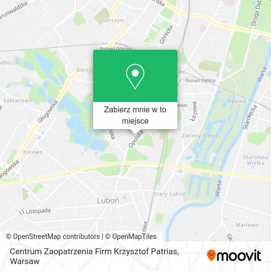 Mapa Centrum Zaopatrzenia Firm Krzysztof Patrias