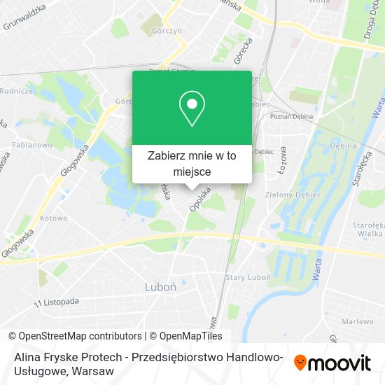 Mapa Alina Fryske Protech - Przedsiębiorstwo Handlowo- Usługowe