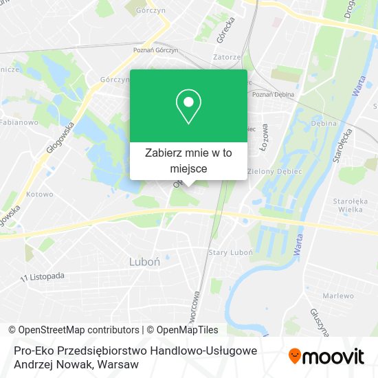 Mapa Pro-Eko Przedsiębiorstwo Handlowo-Usługowe Andrzej Nowak