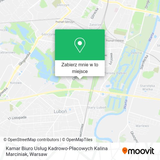 Mapa Kamar Biuro Usług Kadrowo-Płacowych Kalina Marciniak