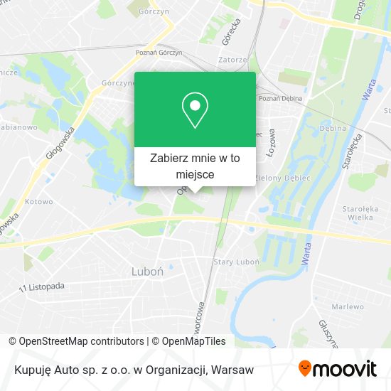 Mapa Kupuję Auto sp. z o.o. w Organizacji