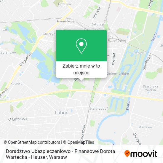 Mapa Doradztwo Ubezpieczeniowo - Finansowe Dorota Wartecka - Hauser