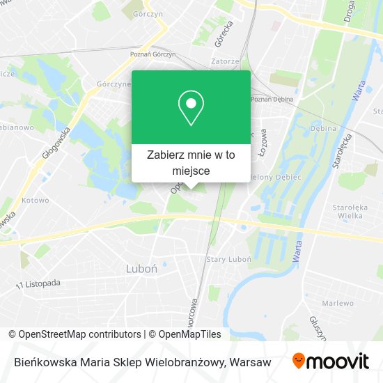 Mapa Bieńkowska Maria Sklep Wielobranżowy