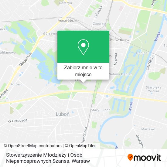 Mapa Stowarzyszenie Młodzieży i Osób Niepełnosprawnych Szansa