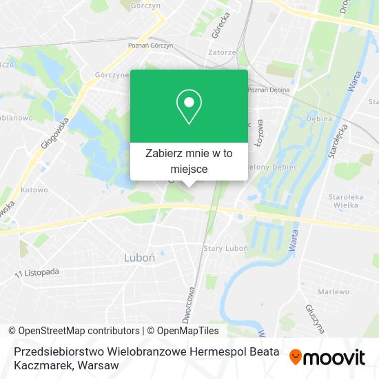 Mapa Przedsiebiorstwo Wielobranzowe Hermespol Beata Kaczmarek