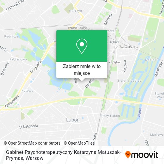 Mapa Gabinet Psychoterapeutyczny Katarzyna Matuszak-Prymas