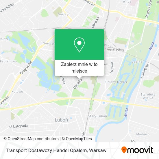 Mapa Transport Dostawczy Handel Opalem