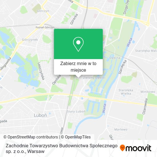 Mapa Zachodnie Towarzystwo Budownictwa Społecznego sp. z o.o.