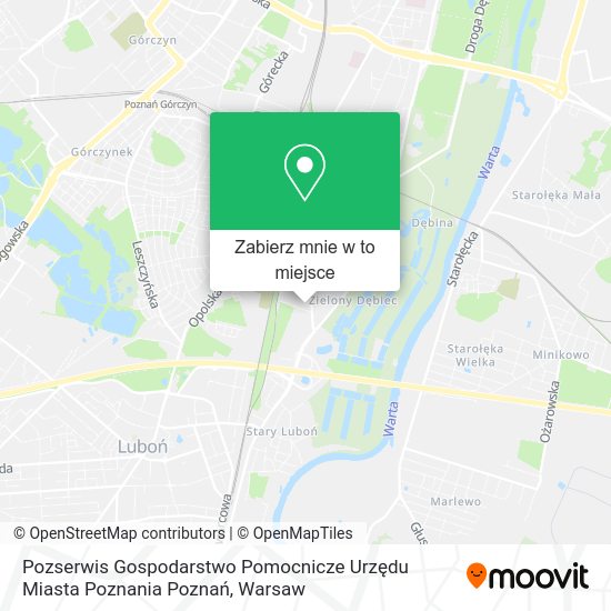 Mapa Pozserwis Gospodarstwo Pomocnicze Urzędu Miasta Poznania Poznań