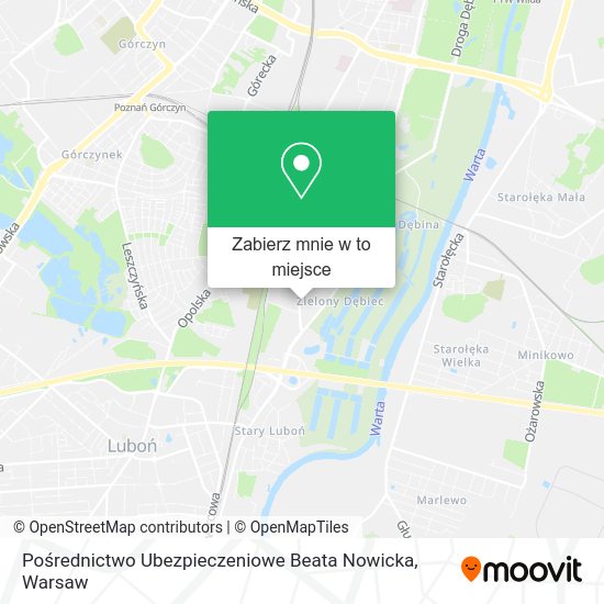 Mapa Pośrednictwo Ubezpieczeniowe Beata Nowicka