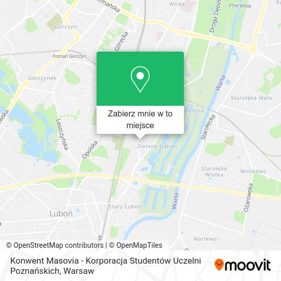 Mapa Konwent Masovia - Korporacja Studentów Uczelni Poznańskich