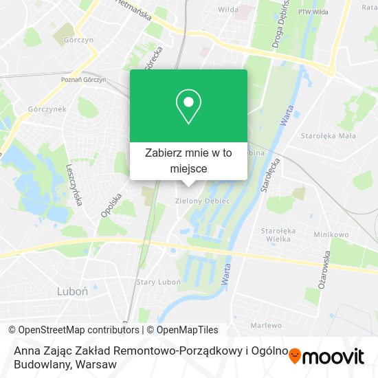 Mapa Anna Zając Zakład Remontowo-Porządkowy i Ogólno Budowlany