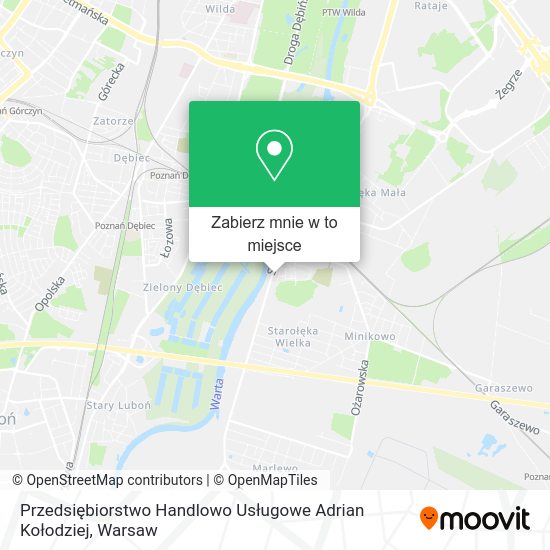 Mapa Przedsiębiorstwo Handlowo Usługowe Adrian Kołodziej