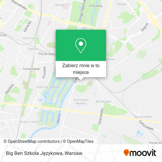 Mapa Big Ben Szkoła Językowa