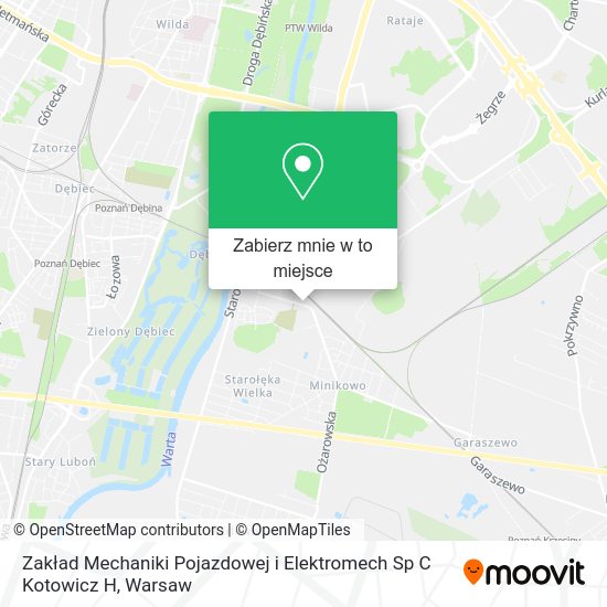 Mapa Zakład Mechaniki Pojazdowej i Elektromech Sp C Kotowicz H