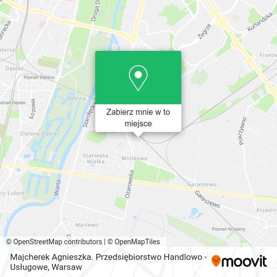 Mapa Majcherek Agnieszka. Przedsiębiorstwo Handlowo - Usługowe