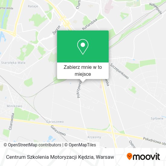 Mapa Centrum Szkolenia Motoryzacji Kędzia