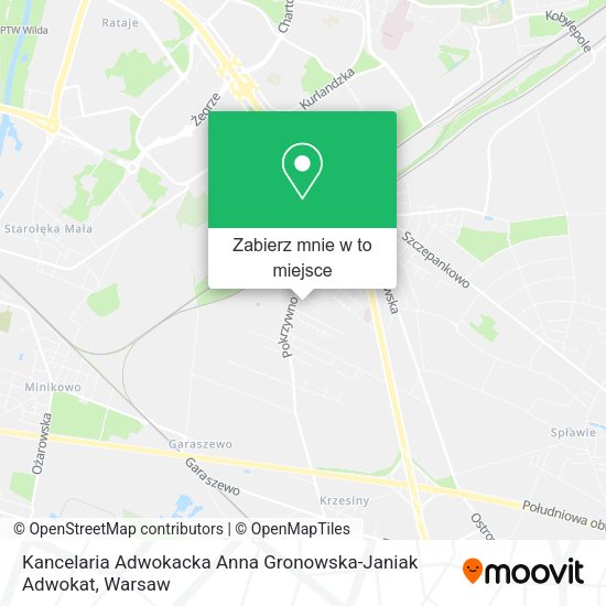 Mapa Kancelaria Adwokacka Anna Gronowska-Janiak Adwokat
