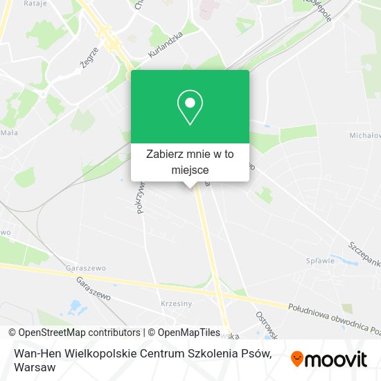 Mapa Wan-Hen Wielkopolskie Centrum Szkolenia Psów