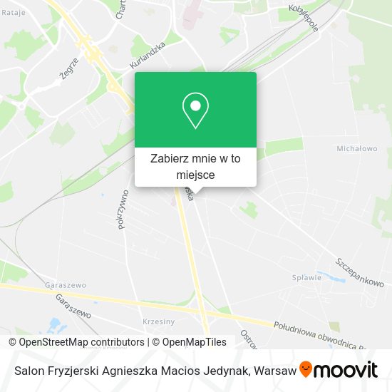 Mapa Salon Fryzjerski Agnieszka Macios Jedynak