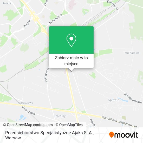 Mapa Przedsiębiorstwo Specjalistyczne Ajaks S. A.