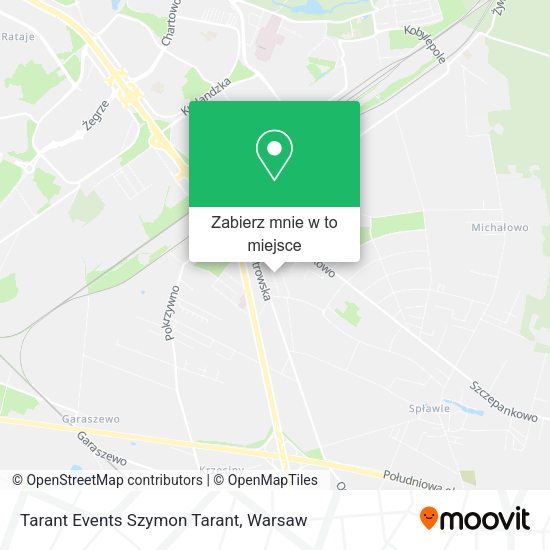 Mapa Tarant Events Szymon Tarant