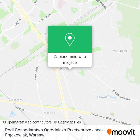 Mapa Rodi Gospodarstwo Ogrodniczo-Przetwórcze Jacek Frąckowiak