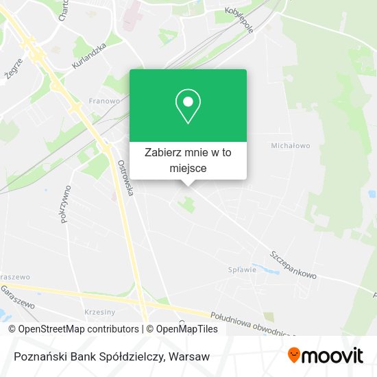 Mapa Poznański Bank Spółdzielczy