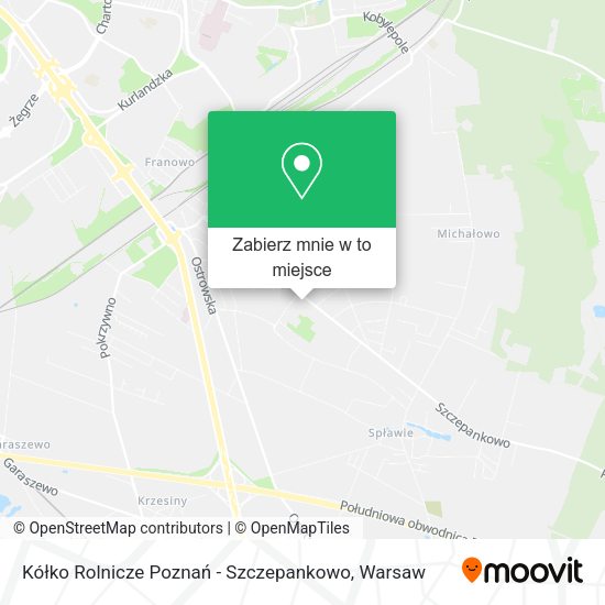 Mapa Kółko Rolnicze Poznań - Szczepankowo